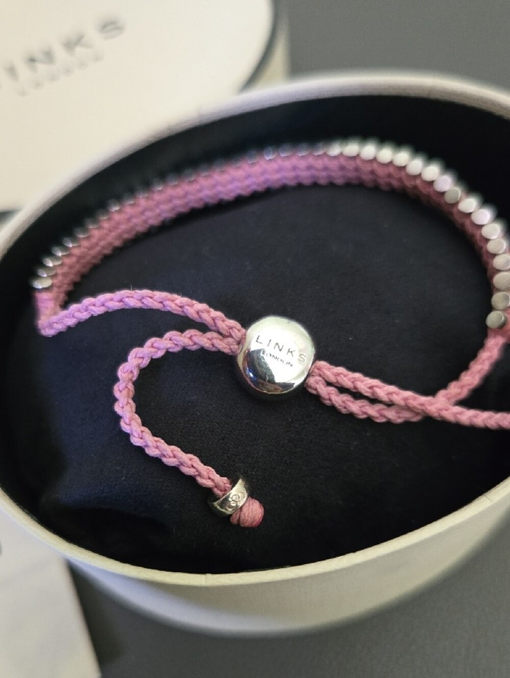 Links of London Pink Ribbon Bracelet with Silver Accents - Picture 5 of 8